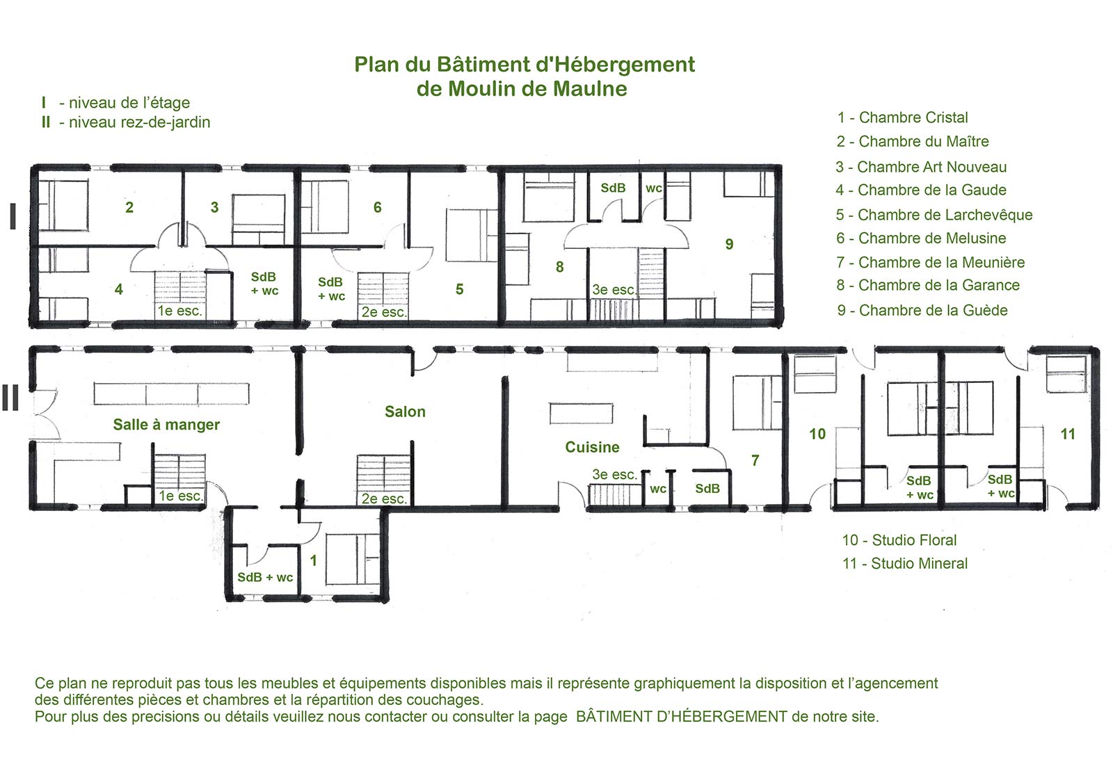 Plan de Batiment d'Hebergement de Moulin de Maulne