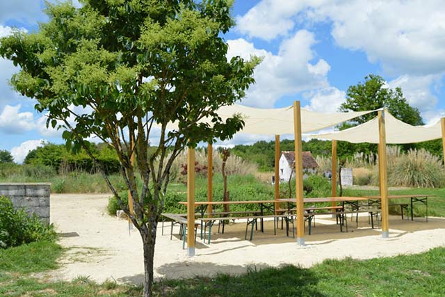 Outdoor barbecue area